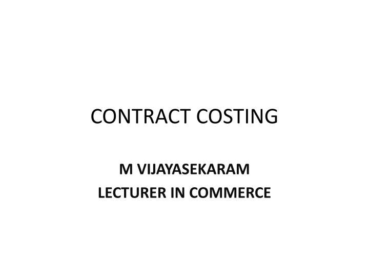 contract costing