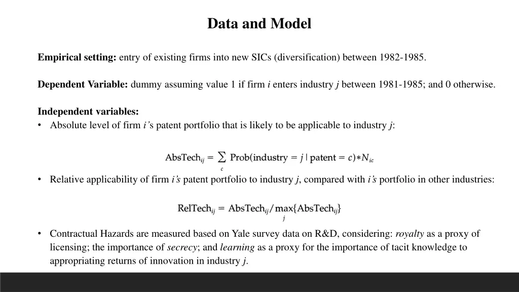 data and model