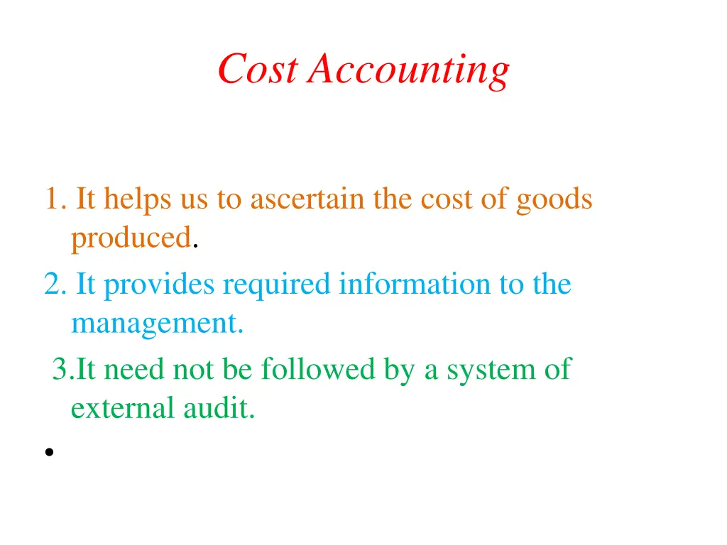 cost accounting