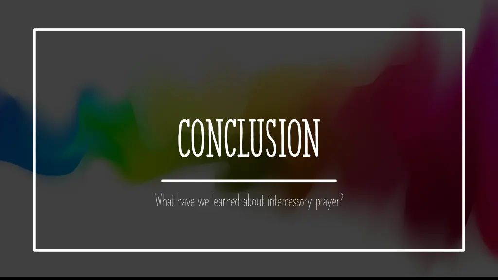 conclusion
