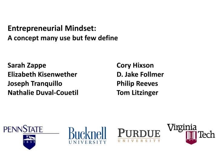 entrepreneurial mindset a concept many