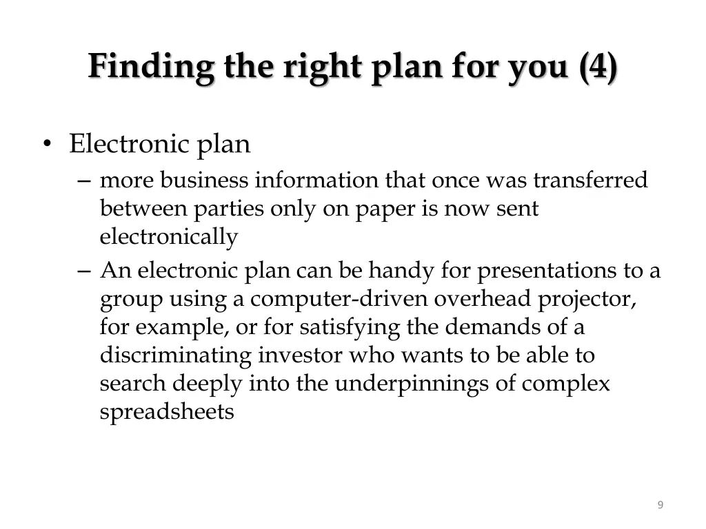 finding the right plan for you 4