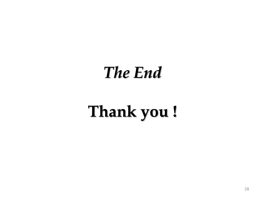 the end