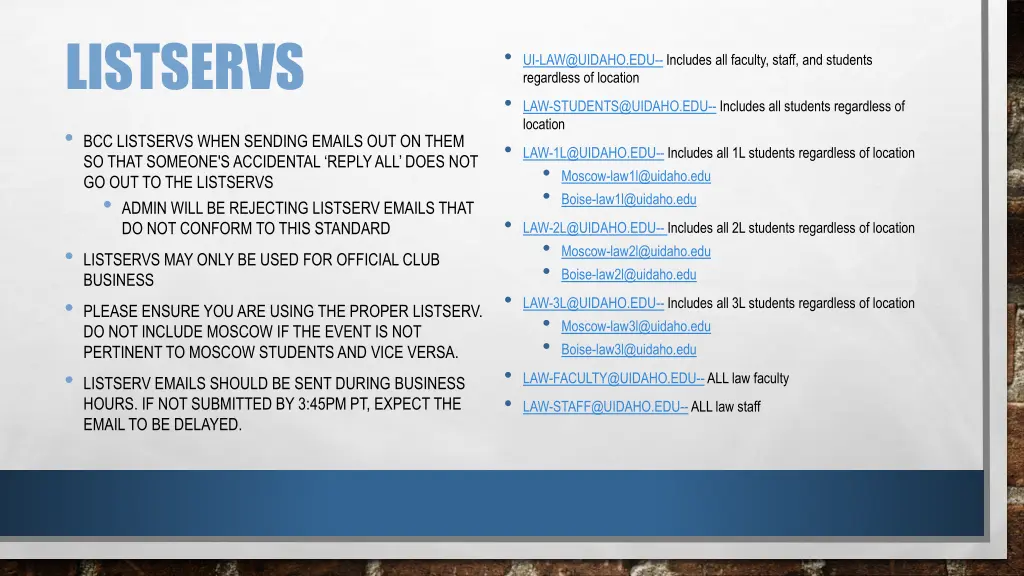 listservs