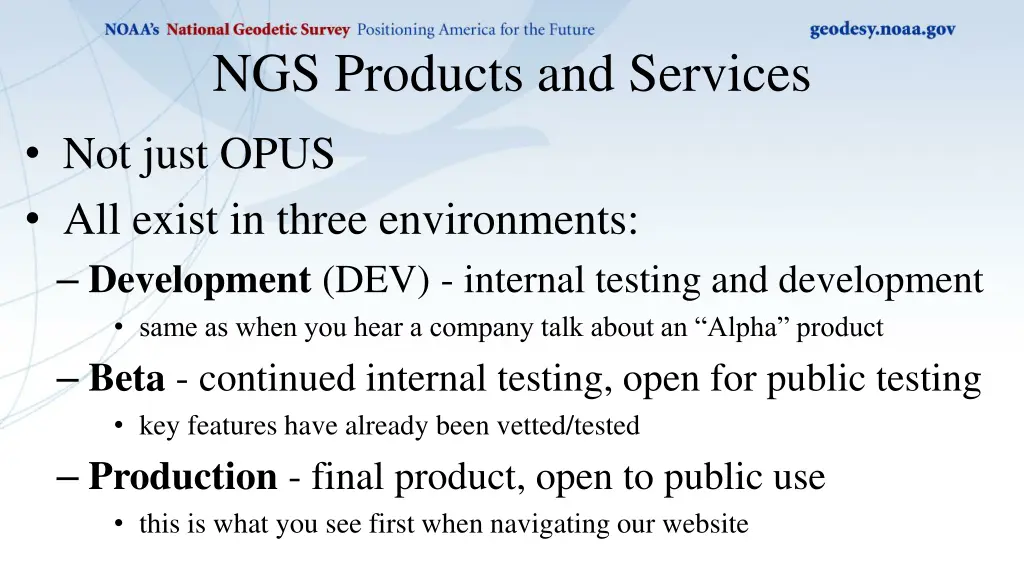 ngs products and services
