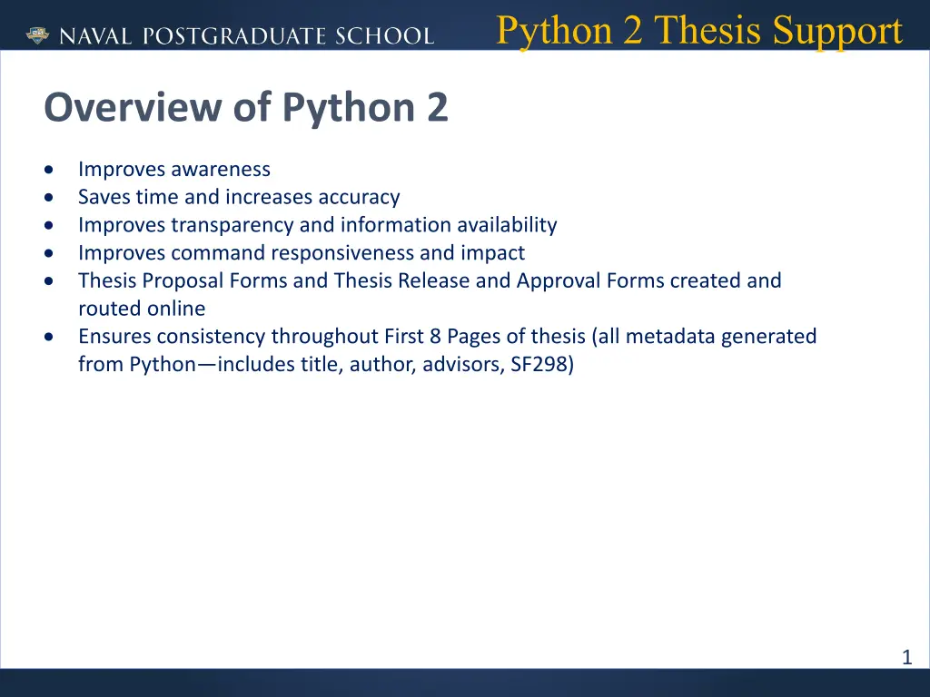 python 2 thesis support 1