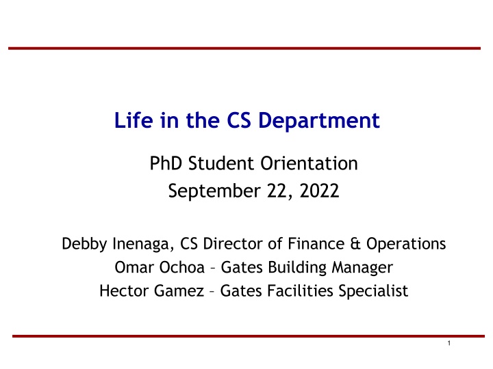 life in the cs department