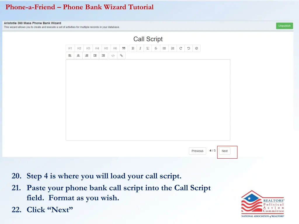 phone a friend phone bank wizard tutorial 12