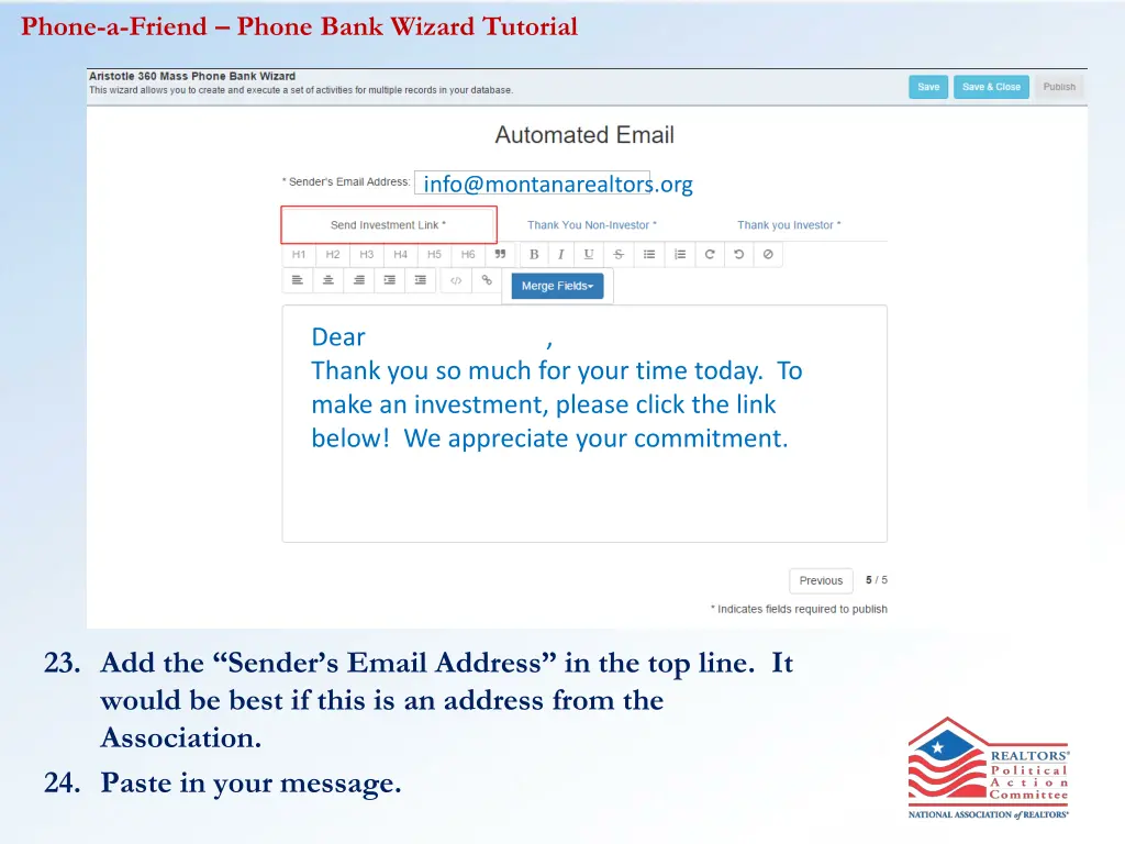 phone a friend phone bank wizard tutorial 14