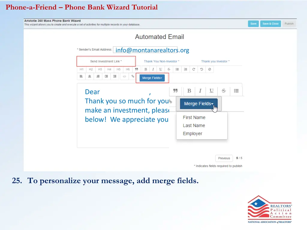 phone a friend phone bank wizard tutorial 15