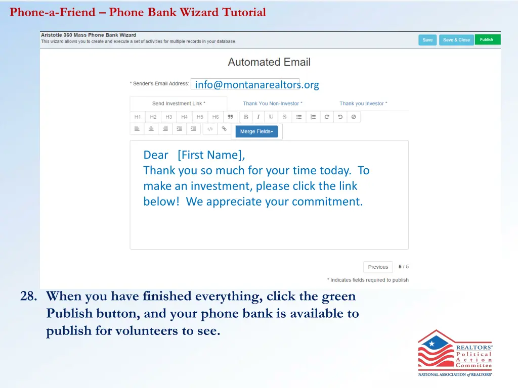 phone a friend phone bank wizard tutorial 17