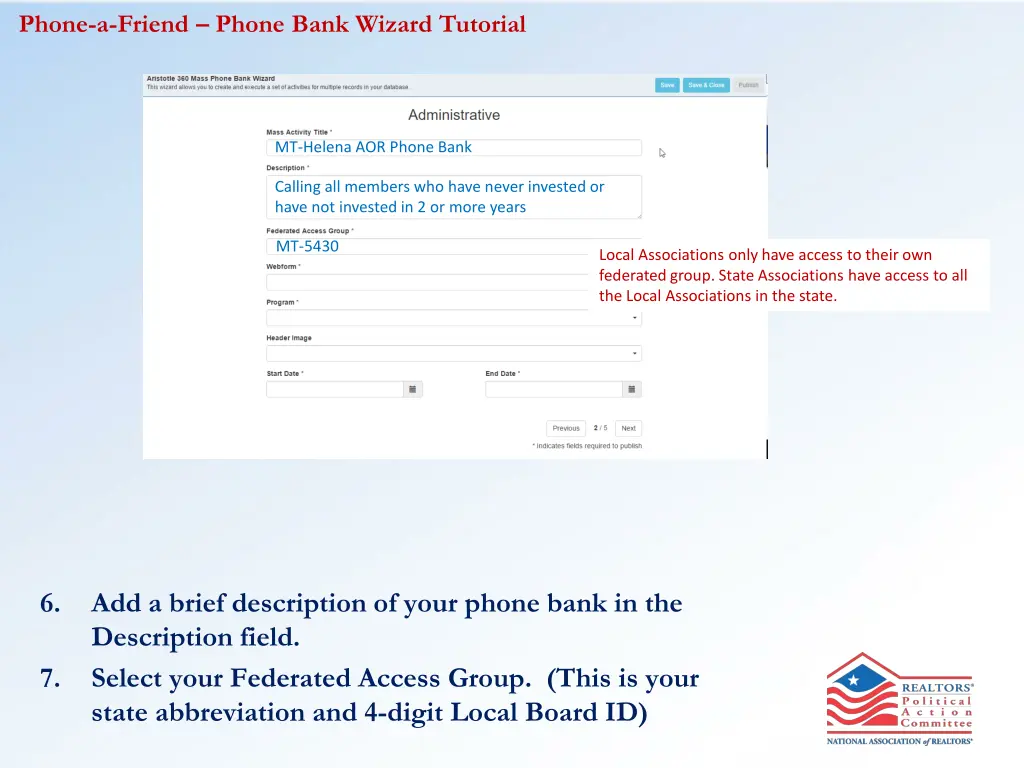 phone a friend phone bank wizard tutorial 4