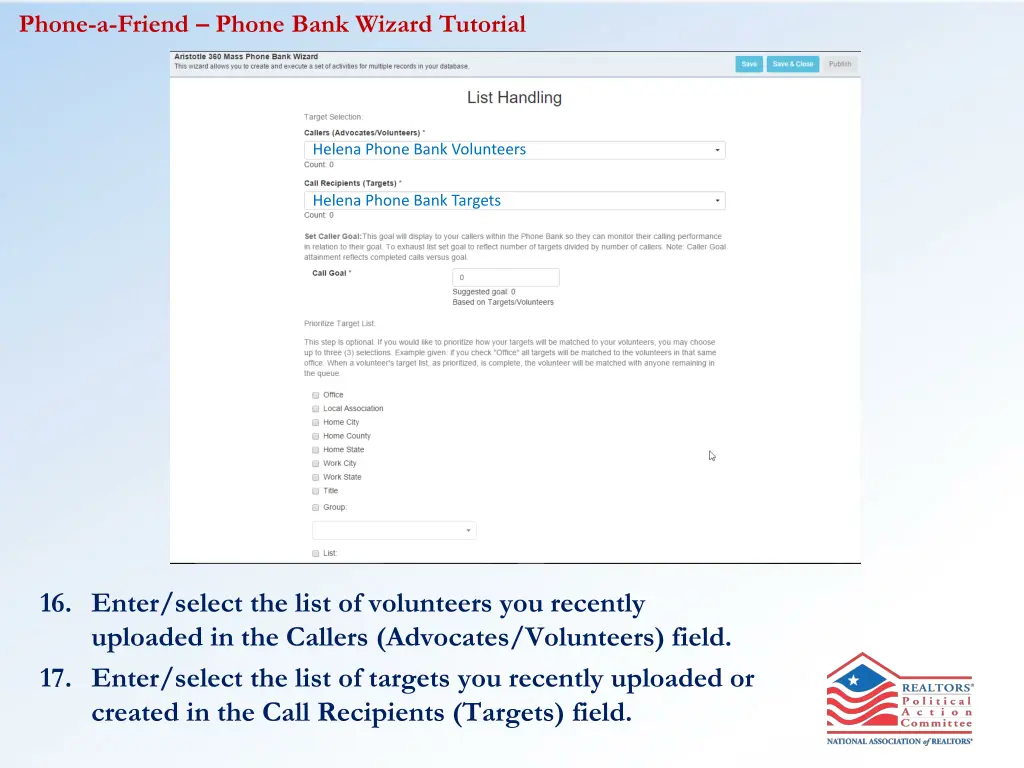 phone a friend phone bank wizard tutorial 9