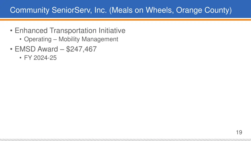 community seniorserv inc meals on wheels orange