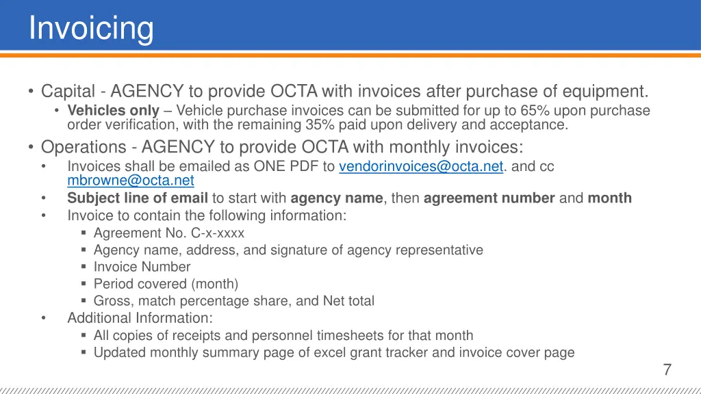 invoicing