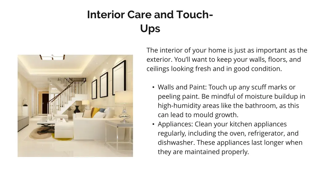interior care and touch ups