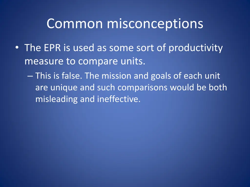 common misconceptions