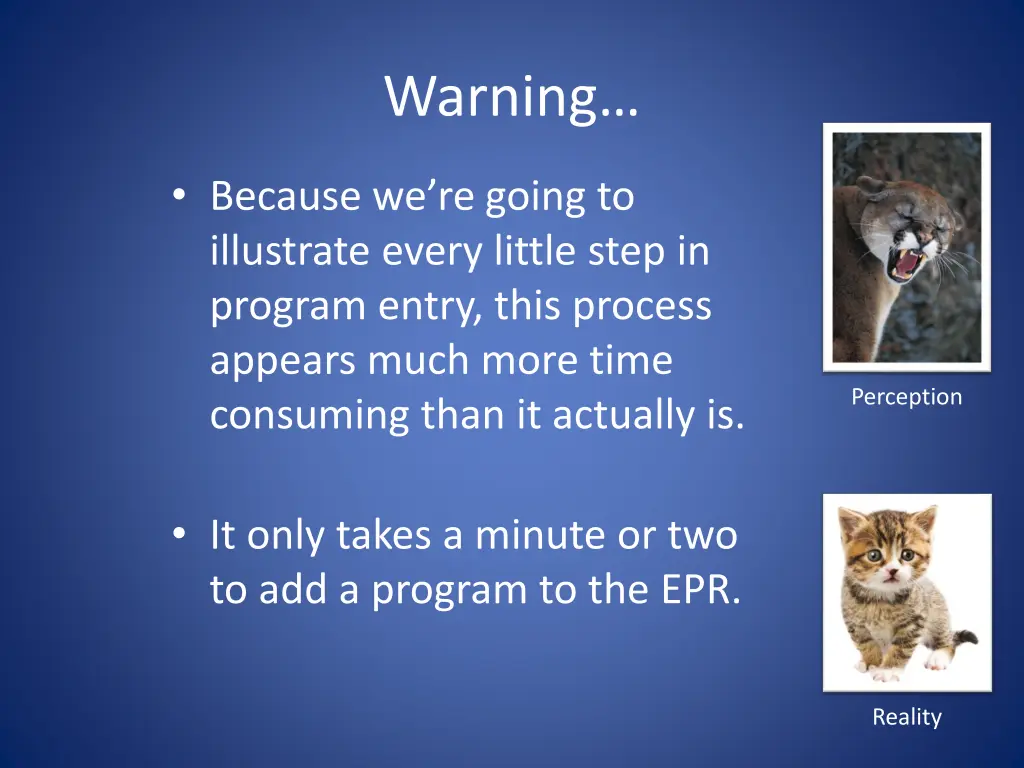 warning
