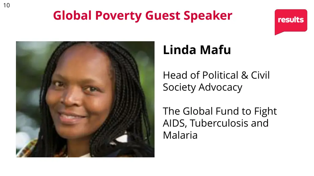 global poverty guest speaker