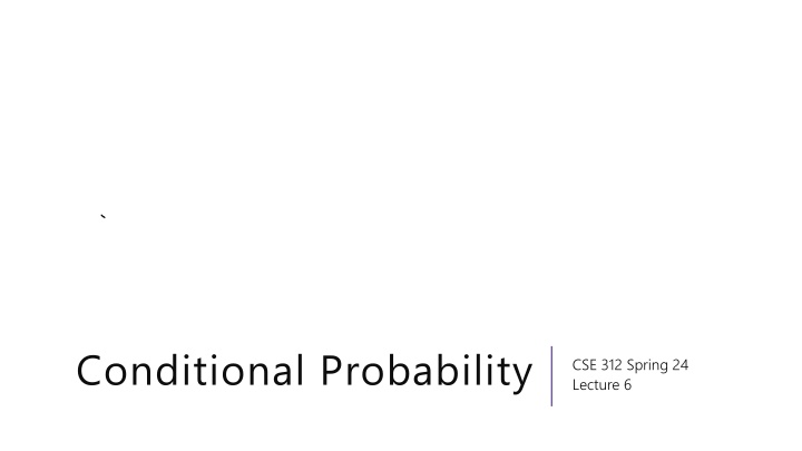 conditional probability