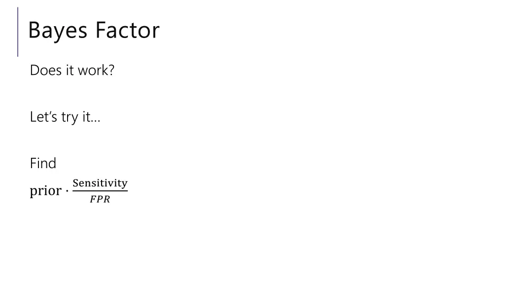 bayes factor 1