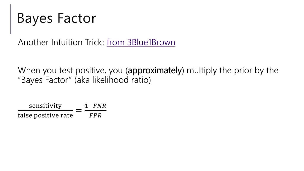 bayes factor