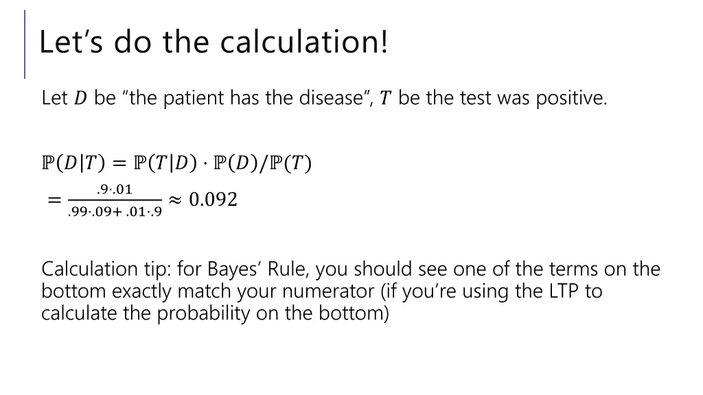 let s do the calculation