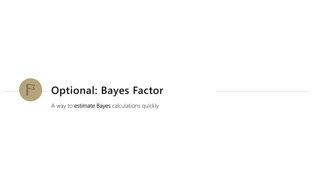 optional bayes factor