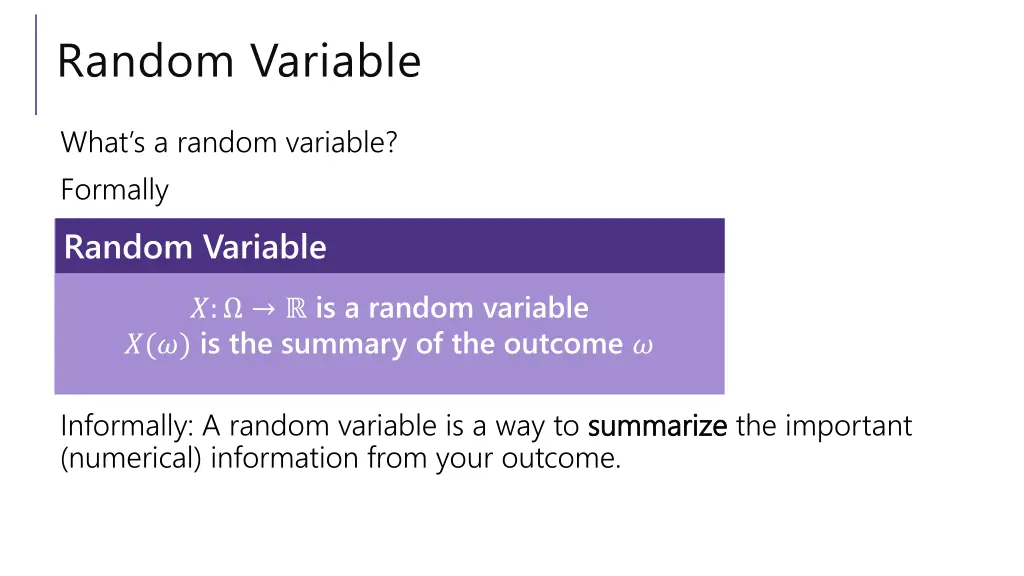 random variable