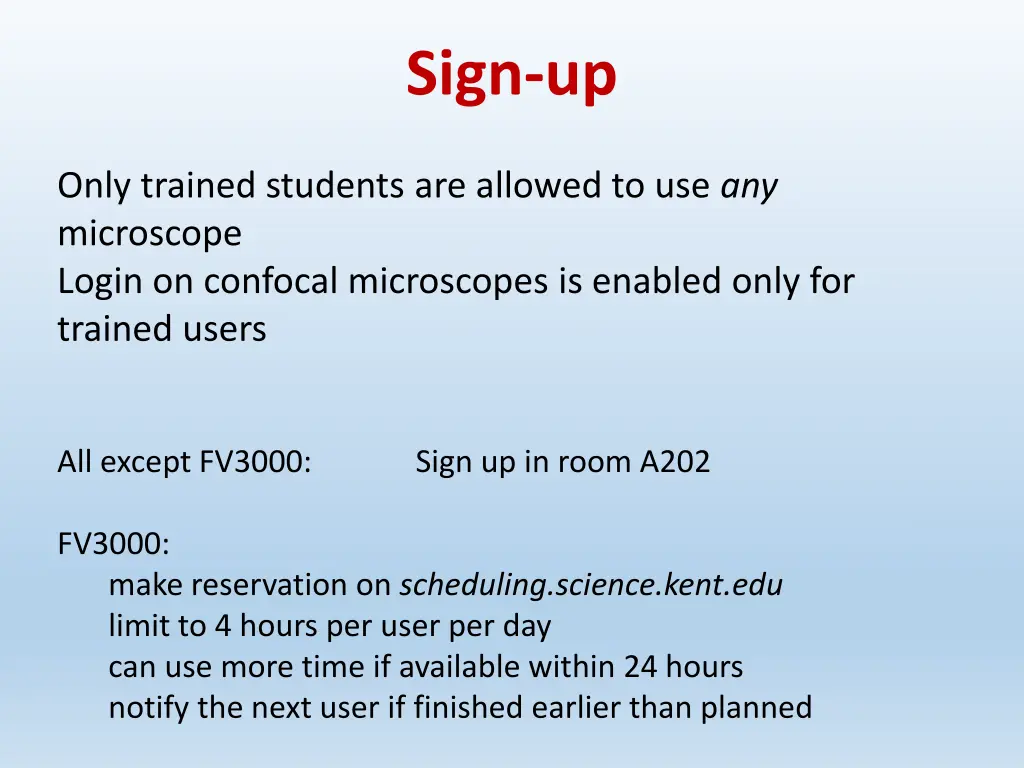 sign up