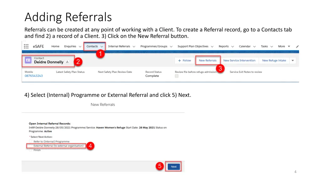 adding referrals referrals can be created