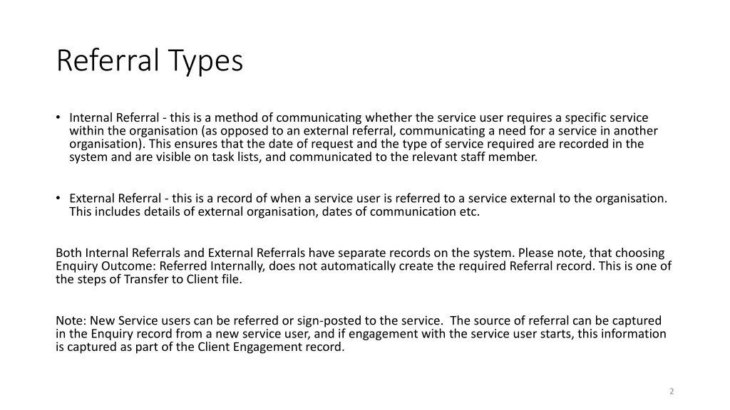 referral types
