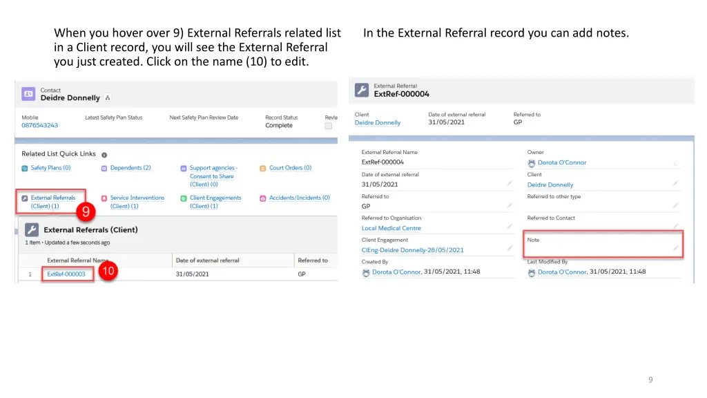 when you hover over 9 external referrals related