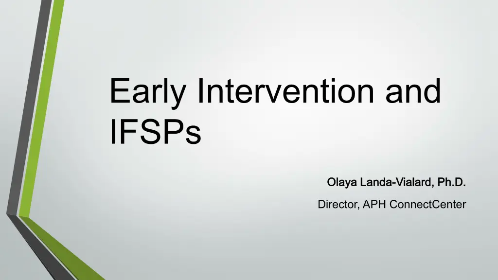 early intervention and ifsps