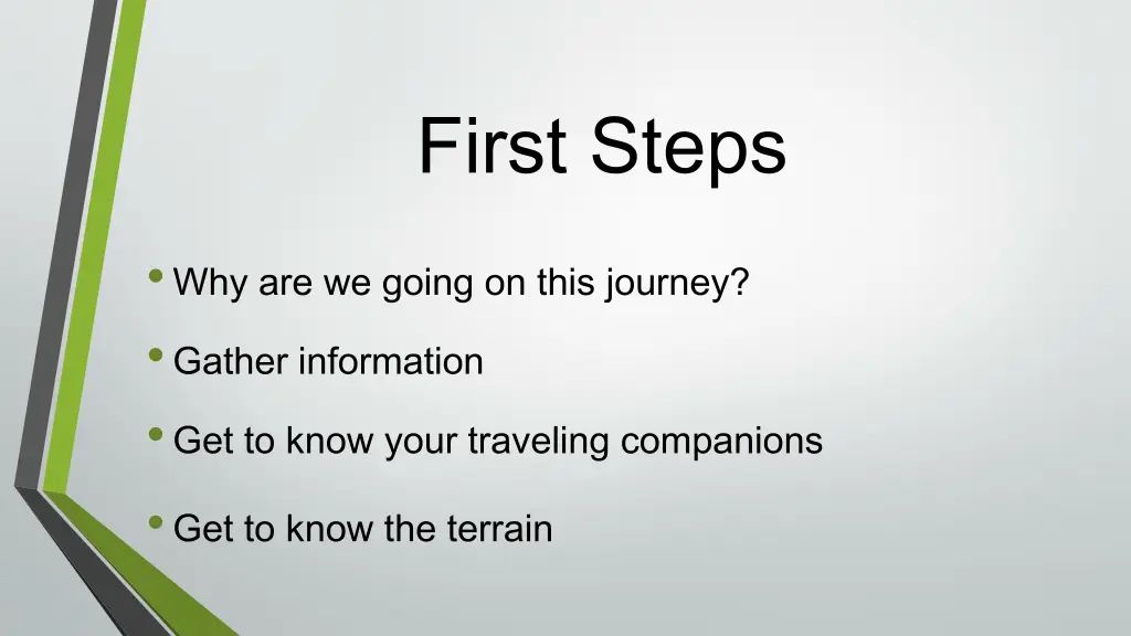 first steps