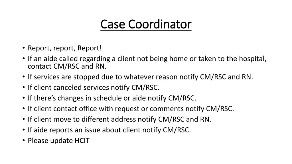 case coordinator case coordinator