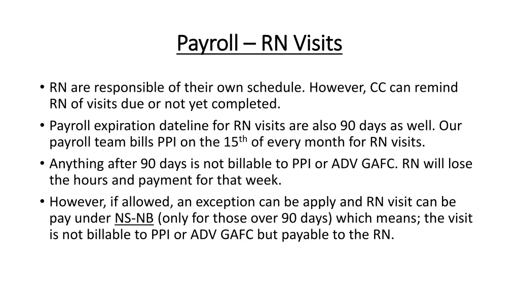 payroll payroll rn visits rn visits
