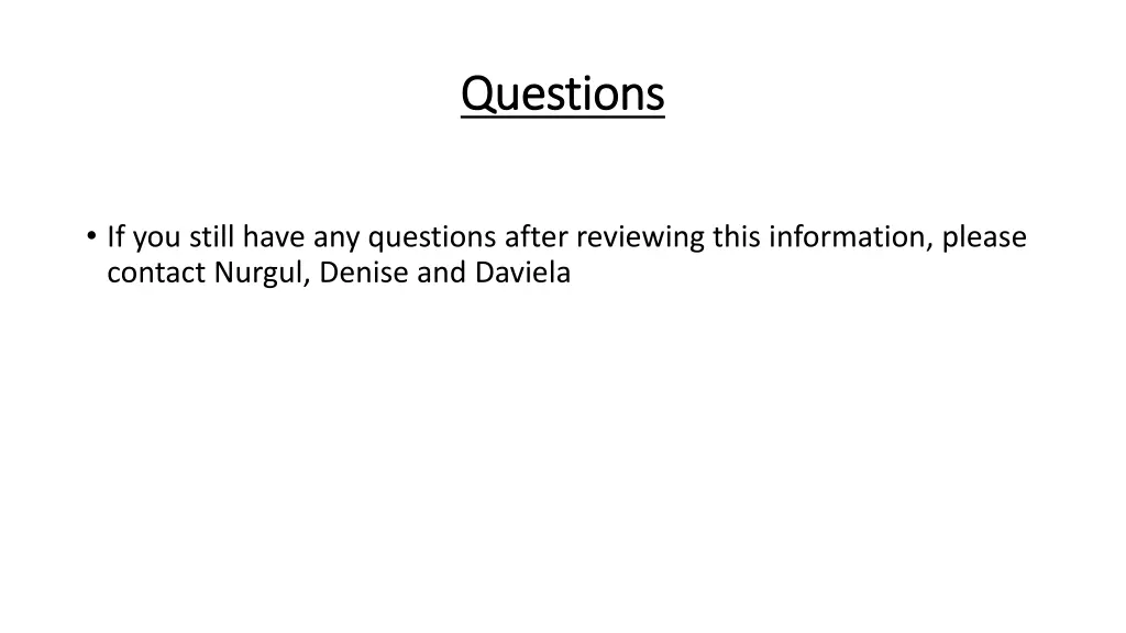 questions questions