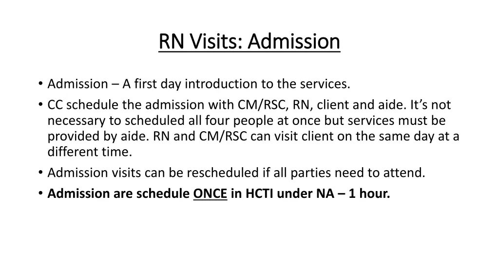 rn visits admission rn visits admission