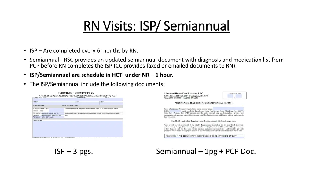 rn visits isp semiannual rn visits isp semiannual