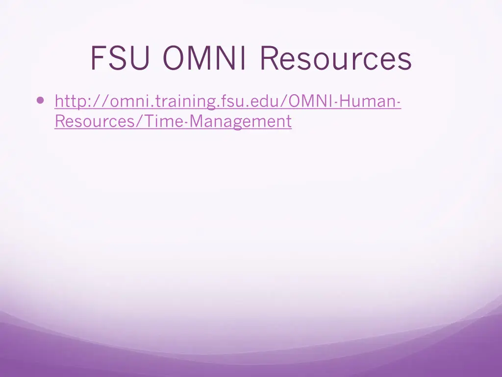 fsu omni resources