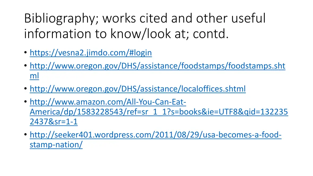 bibliography works cited and other useful 1