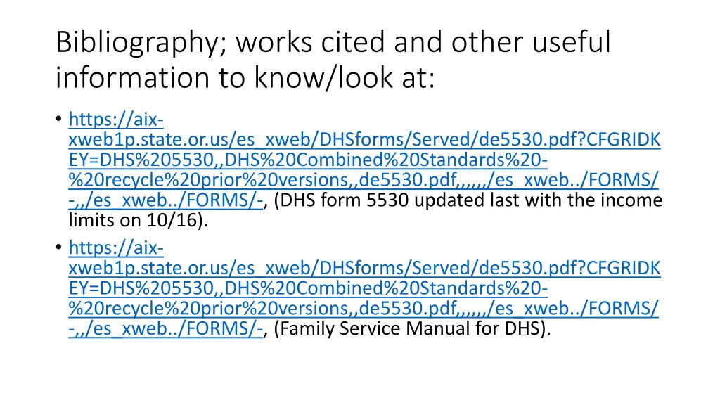 bibliography works cited and other useful