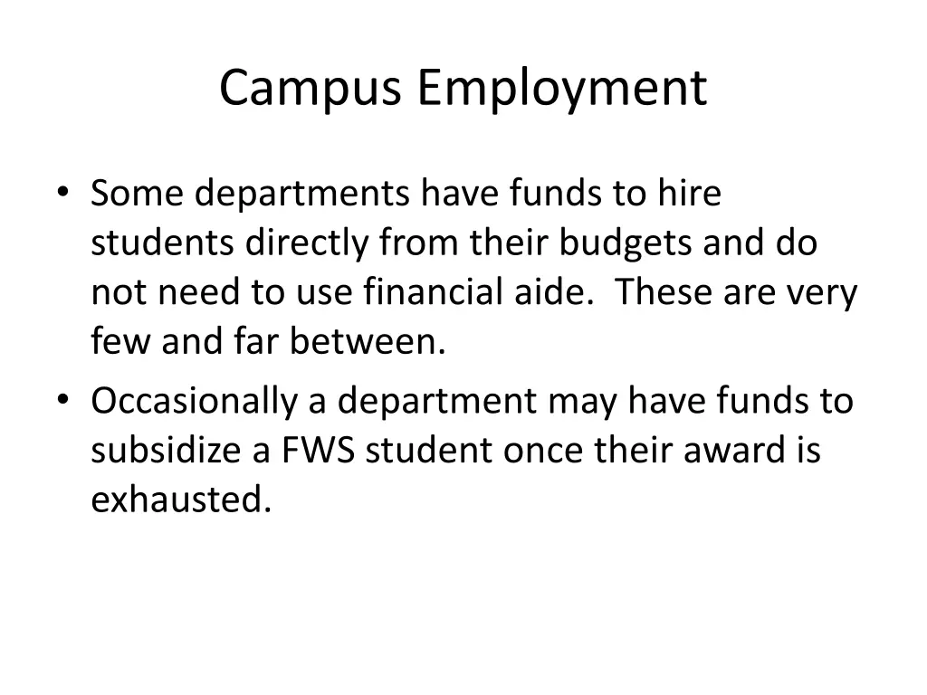 campus employment