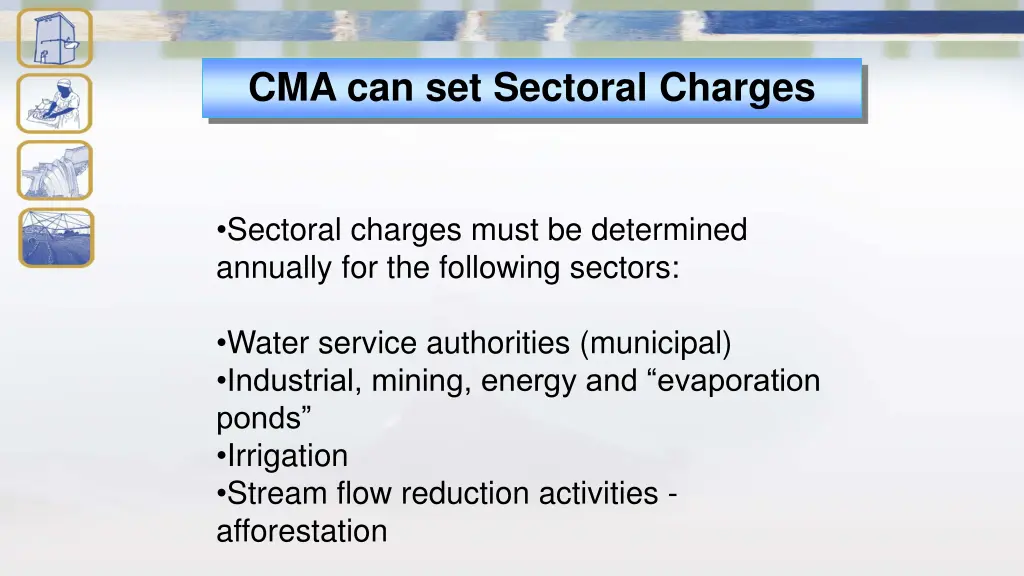 cma can set sectoral charges