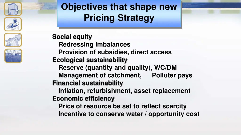 objectives that shape new pricing strategy