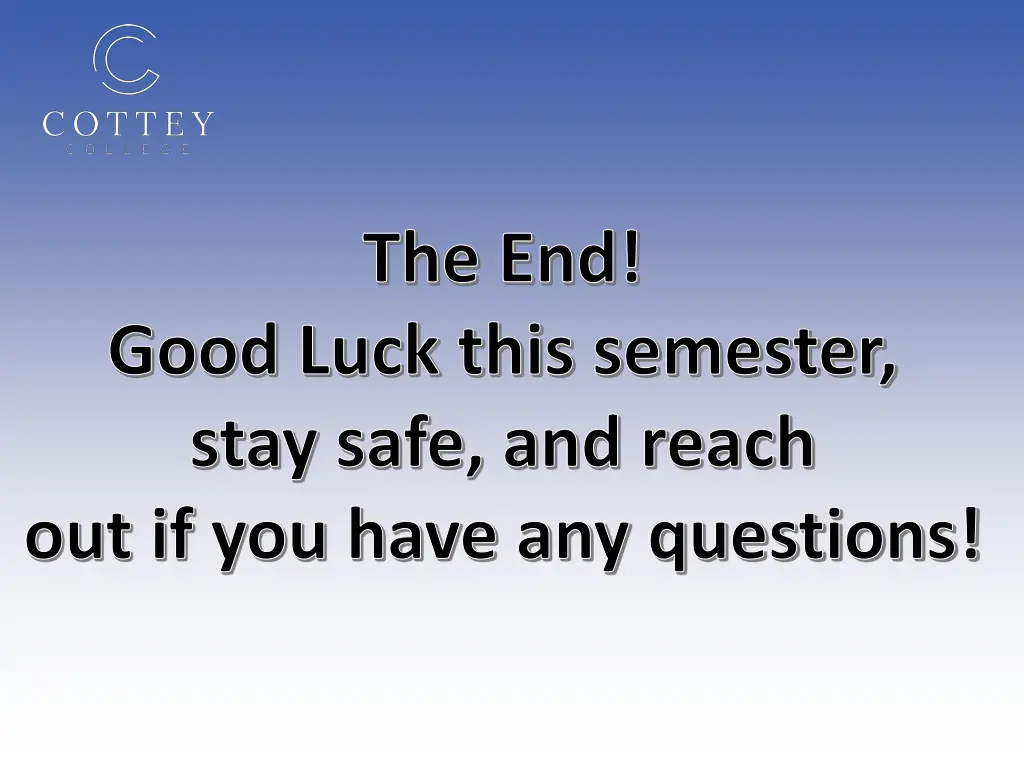 the end