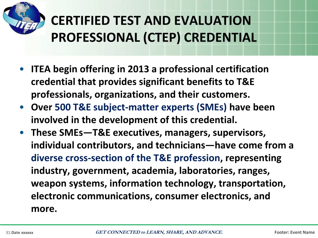 certified test and evaluation professional ctep