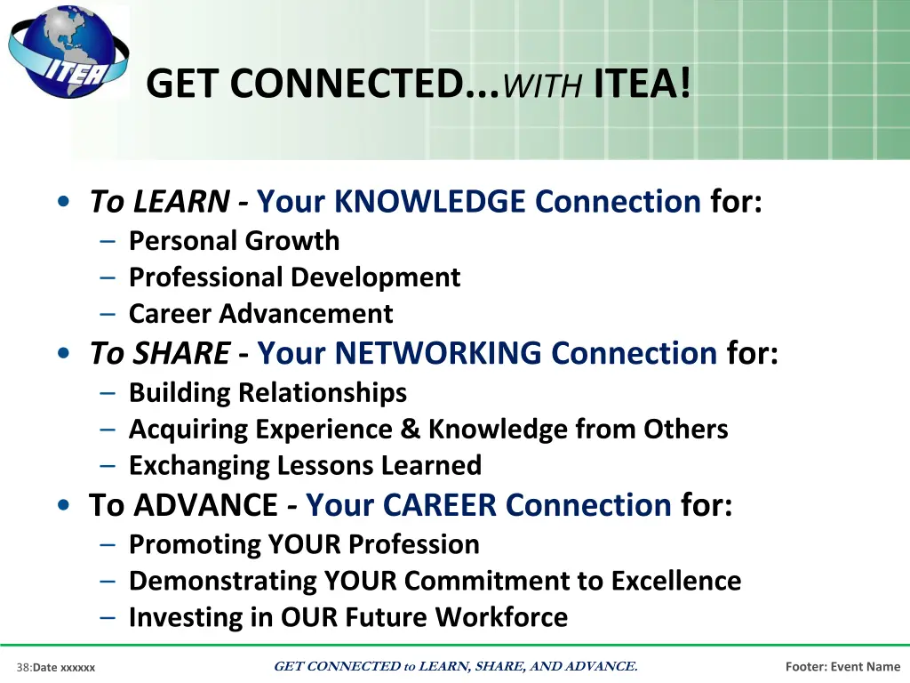 get connected with itea 4