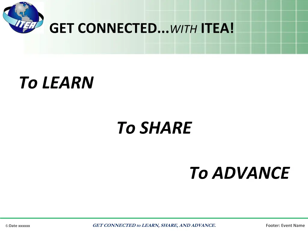 get connected with itea
